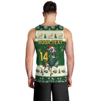 Custom South Africa Rugby Christmas Men Tank Top Geseende Kersfees Springboks African Pattern - Wonder Print Shop