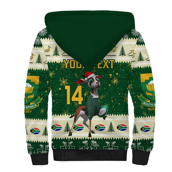 Custom South Africa Rugby Christmas Long Sleeve Shirt Geseende Kersfees Springboks African Pattern LT14