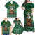 Personalised South Africa Christmas Family Matching Off Shoulder Maxi Dress and Hawaiian Shirt Cool Santa Claus With South African Map - Wonder Print Shop
