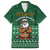 Personalised South Africa Christmas Family Matching Puletasi Dress and Hawaiian Shirt Cool Santa Claus With South African Map - Wonder Print Shop