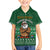 Personalised South Africa Christmas Family Matching Puletasi Dress and Hawaiian Shirt Cool Santa Claus With South African Map - Wonder Print Shop