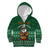 Personalised South Africa Christmas Kid Hoodie Cool Santa Claus With South African Map - Wonder Print Shop