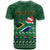 Personalised South Africa Christmas T Shirt Cool Santa Claus With South African Map - Wonder Print Shop