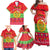 Personalised Eritrea Christmas Family Matching Off Shoulder Maxi Dress and Hawaiian Shirt Eritrean Olive Santa Claus Merry Xmas - Wonder Print Shop