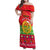 Personalised Eritrea Christmas Family Matching Off Shoulder Maxi Dress and Hawaiian Shirt Eritrean Olive Santa Claus Merry Xmas - Wonder Print Shop