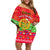 Personalised Eritrea Christmas Family Matching Off Shoulder Short Dress and Hawaiian Shirt Eritrean Olive Santa Claus Merry Xmas - Wonder Print Shop