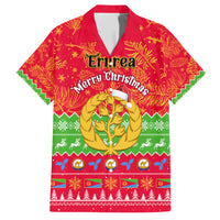 Personalised Eritrea Christmas Hawaiian Shirt Eritrean Olive Santa Claus Merry Xmas - Wonder Print Shop