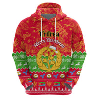 Personalised Eritrea Christmas Hoodie Eritrean Olive Santa Claus Merry Xmas - Wonder Print Shop