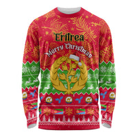 Personalised Eritrea Christmas Long Sleeve Shirt Eritrean Olive Santa Claus Merry Xmas - Wonder Print Shop