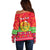 Personalised Eritrea Christmas Off Shoulder Sweater Eritrean Olive Santa Claus Merry Xmas - Wonder Print Shop