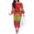 Personalised Eritrea Christmas Off The Shoulder Long Sleeve Dress Eritrean Olive Santa Claus Merry Xmas - Wonder Print Shop