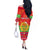 Personalised Eritrea Christmas Off The Shoulder Long Sleeve Dress Eritrean Olive Santa Claus Merry Xmas - Wonder Print Shop
