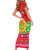 Personalised Eritrea Christmas Short Sleeve Bodycon Dress Eritrean Olive Santa Claus Merry Xmas - Wonder Print Shop