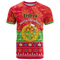 Personalised Eritrea Christmas T Shirt Eritrean Olive Santa Claus Merry Xmas - Wonder Print Shop