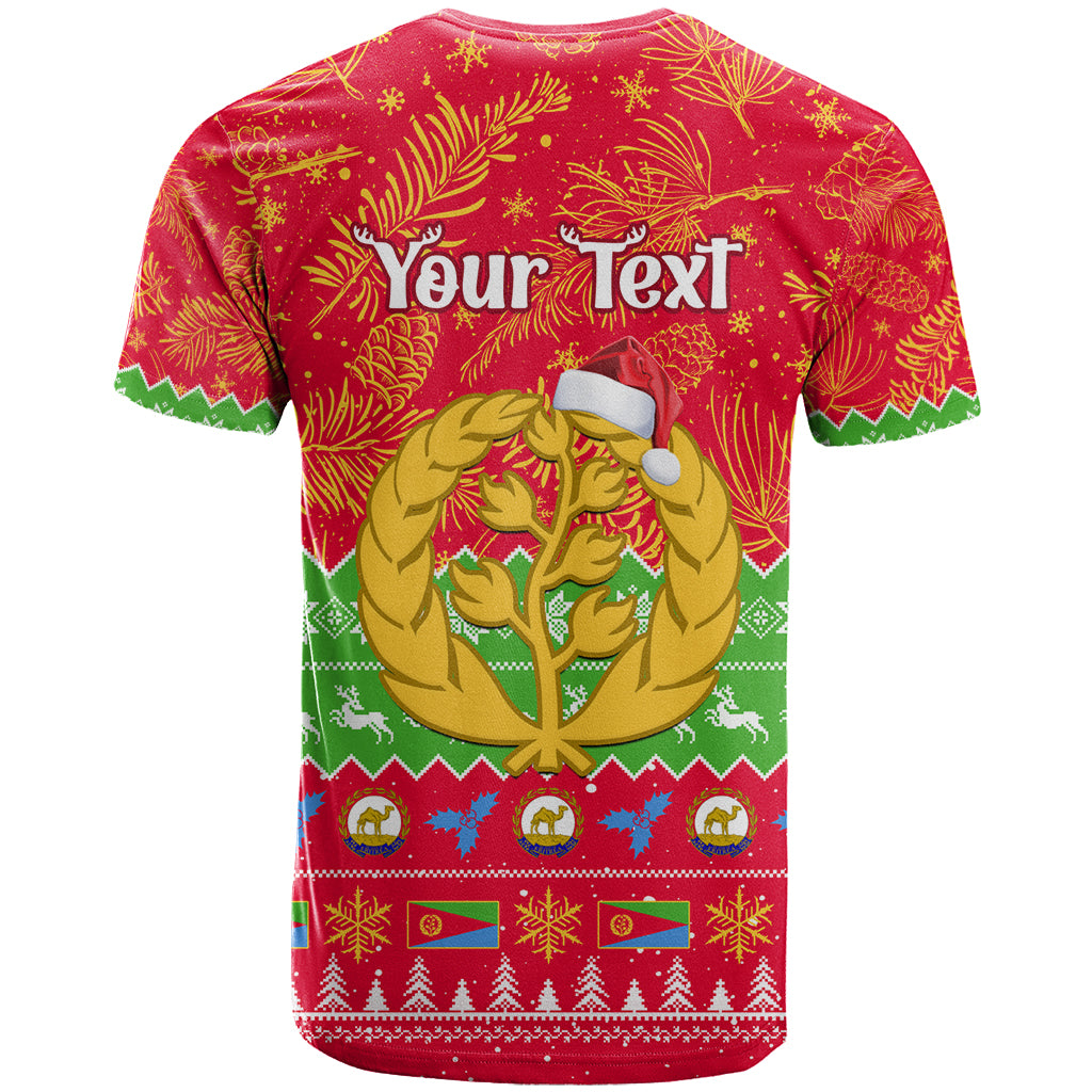 Personalised Eritrea Christmas T Shirt Eritrean Olive Santa Claus Merry Xmas - Wonder Print Shop