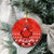 Canada Christmas Ceramic Ornament Maple Leaf Santa With Map Merry Xmas - Wonder Print Shop