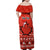 Personalised Canada Christmas Family Matching Off Shoulder Maxi Dress and Hawaiian Shirt Maple Leaf Santa With Map Merry Xmas - Wonder Print Shop