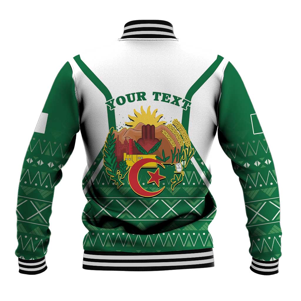 Personalized Algeria Baseball Jacket Coat Of Arms African Pattern - Wonder Print Shop