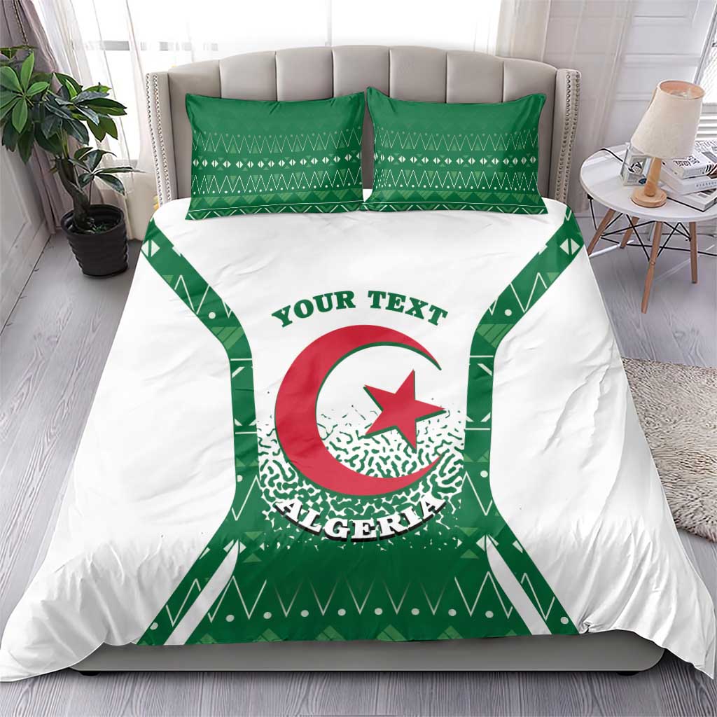 Personalized Algeria Bedding Set Coat Of Arms African Pattern - Wonder Print Shop