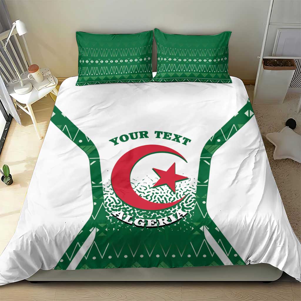Personalized Algeria Bedding Set Coat Of Arms African Pattern - Wonder Print Shop