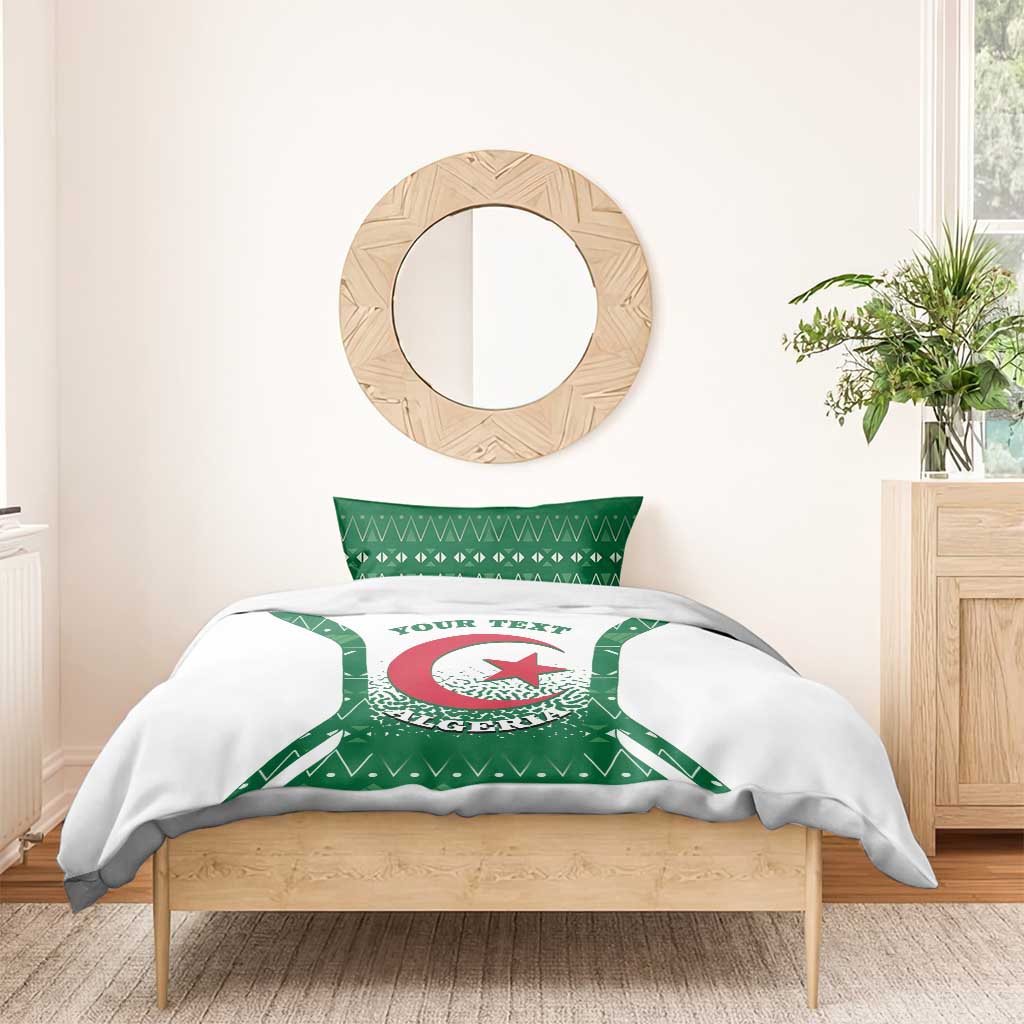 Personalized Algeria Bedding Set Coat Of Arms African Pattern - Wonder Print Shop
