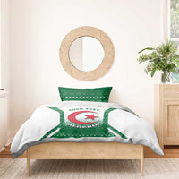 Personalized Algeria Bedding Set Coat Of Arms African Pattern - Wonder Print Shop