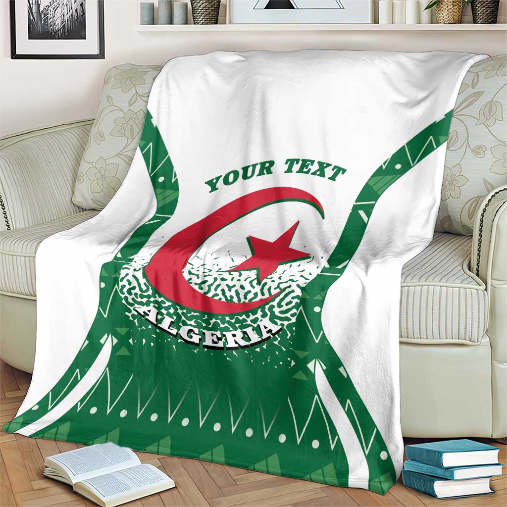 Personalized Algeria Blanket Coat Of Arms African Pattern