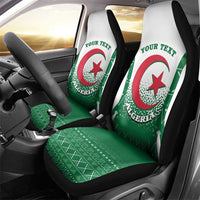 Personalized Algeria Car Seat Cover Coat Of Arms African Pattern - Wonder Print Shop