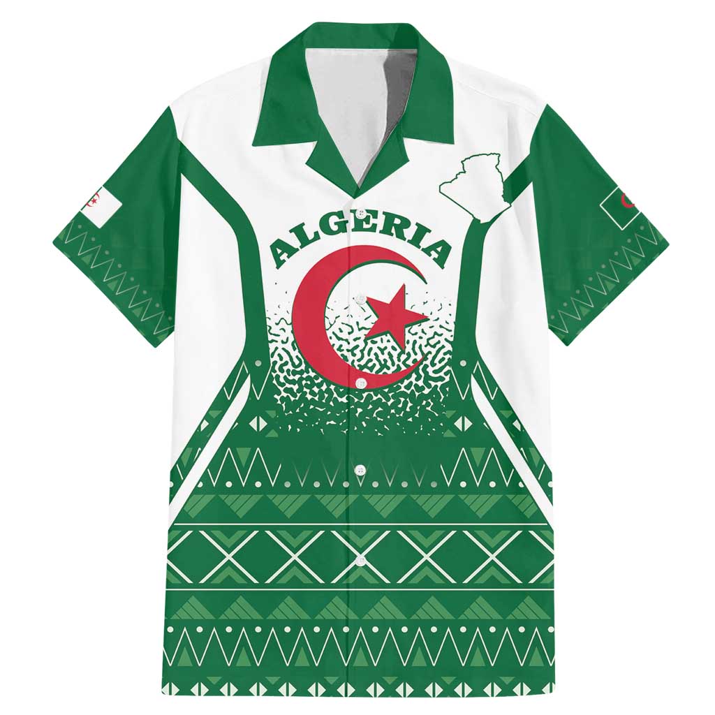 Personalized Algeria Family Matching Mermaid Dress and Hawaiian Shirt Coat Of Arms African Pattern - Wonder Print Shop
