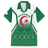 Personalized Algeria Family Matching Off The Shoulder Long Sleeve Dress and Hawaiian Shirt Coat Of Arms African Pattern - Wonder Print Shop