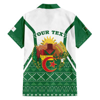 Personalized Algeria Family Matching Off The Shoulder Long Sleeve Dress and Hawaiian Shirt Coat Of Arms African Pattern - Wonder Print Shop