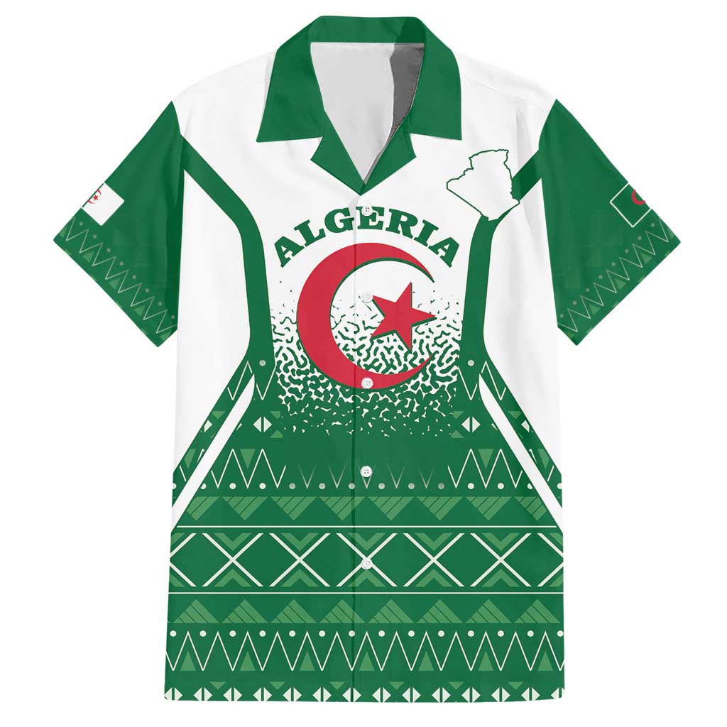 Personalized Algeria Family Matching Short Sleeve Bodycon Dress and Hawaiian Shirt Coat Of Arms African Pattern - Wonder Print Shop