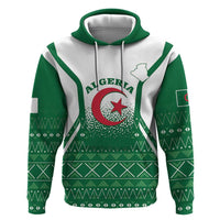Personalized Algeria Hoodie Coat Of Arms African Pattern - Wonder Print Shop