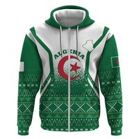 Personalized Algeria Hoodie Coat Of Arms African Pattern - Wonder Print Shop