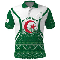 Personalized Algeria Polo Shirt Coat Of Arms African Pattern - Wonder Print Shop