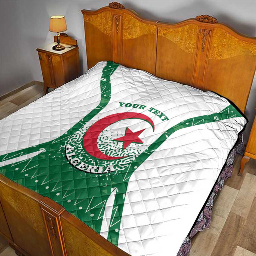 Personalized Algeria Quilt Coat Of Arms African Pattern - Wonder Print Shop
