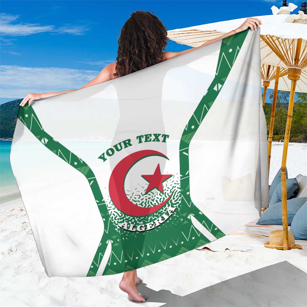 Personalized Algeria Sarong Coat Of Arms African Pattern - Wonder Print Shop