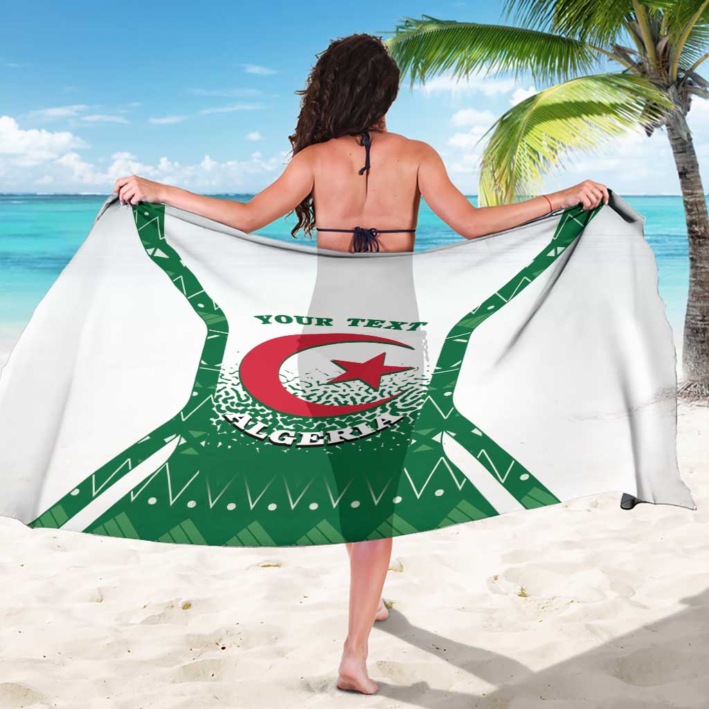 Personalized Algeria Sarong Coat Of Arms African Pattern - Wonder Print Shop