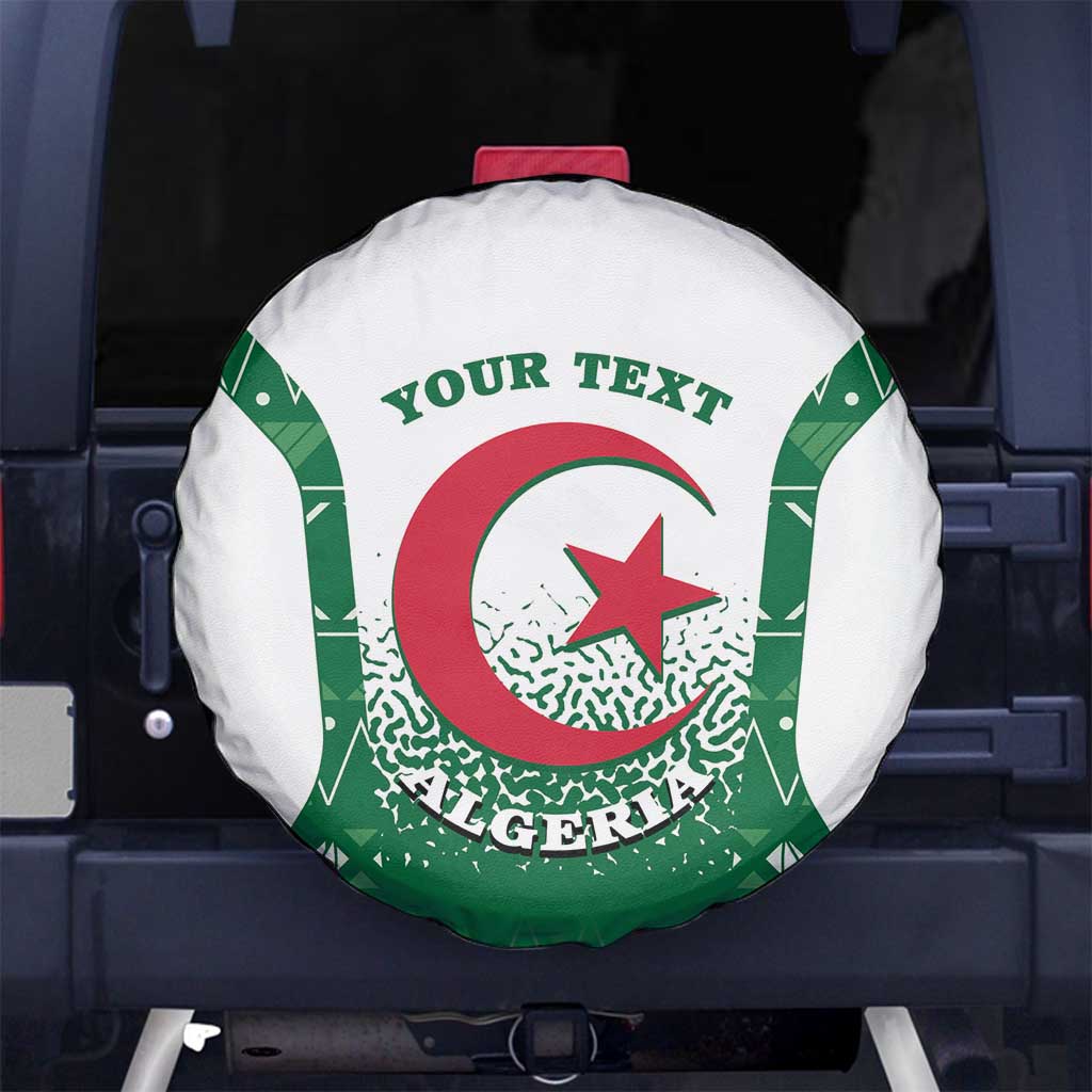 Personalized Algeria Spare Tire Cover Coat Of Arms African Pattern - Wonder Print Shop