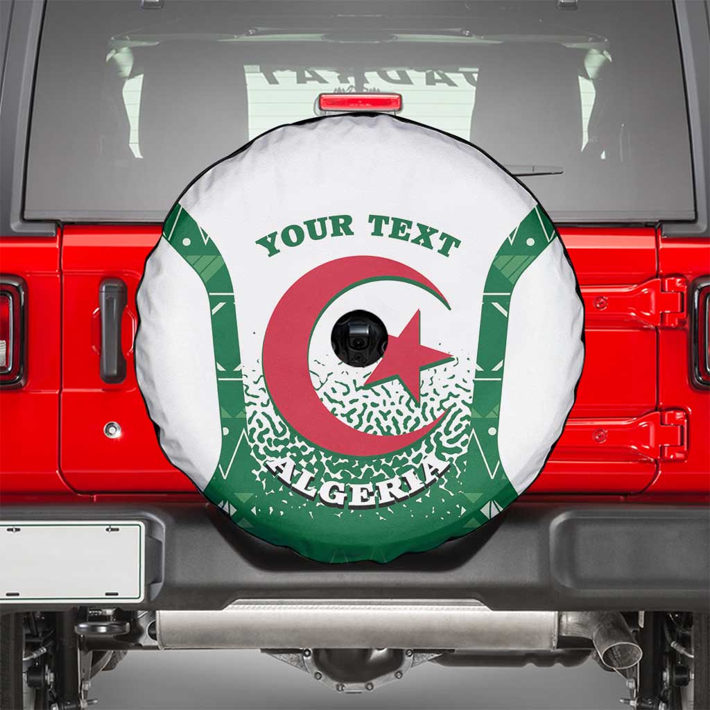 Personalized Algeria Spare Tire Cover Coat Of Arms African Pattern - Wonder Print Shop