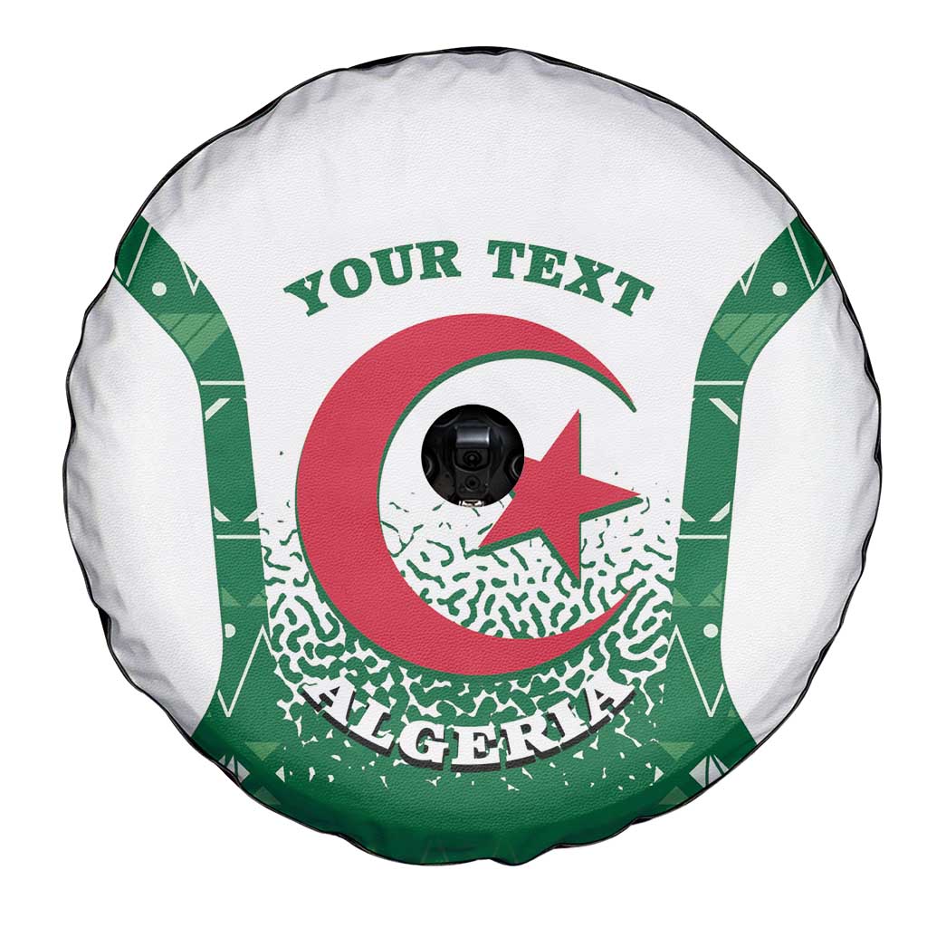 Personalized Algeria Spare Tire Cover Coat Of Arms African Pattern - Wonder Print Shop