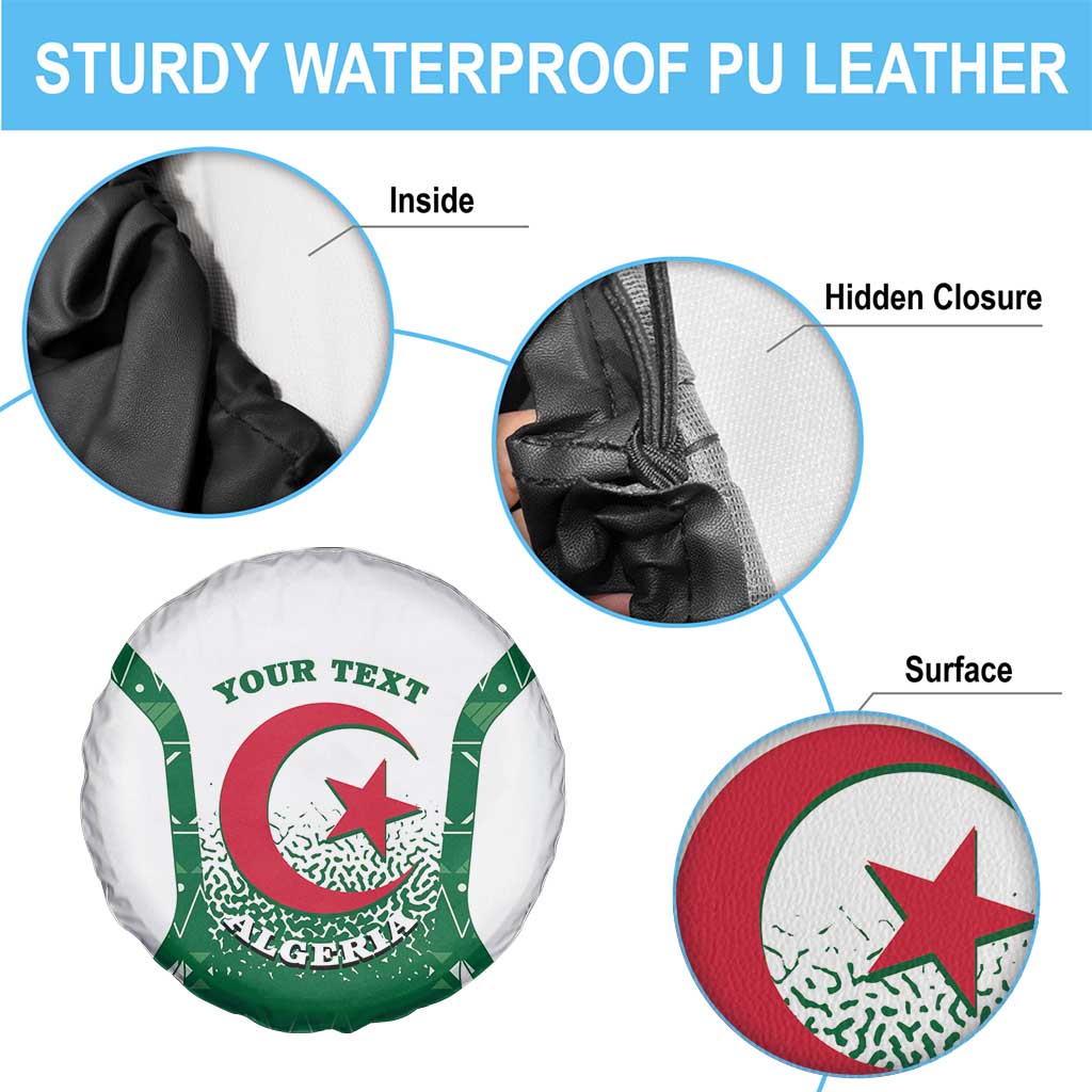 Personalized Algeria Spare Tire Cover Coat Of Arms African Pattern - Wonder Print Shop