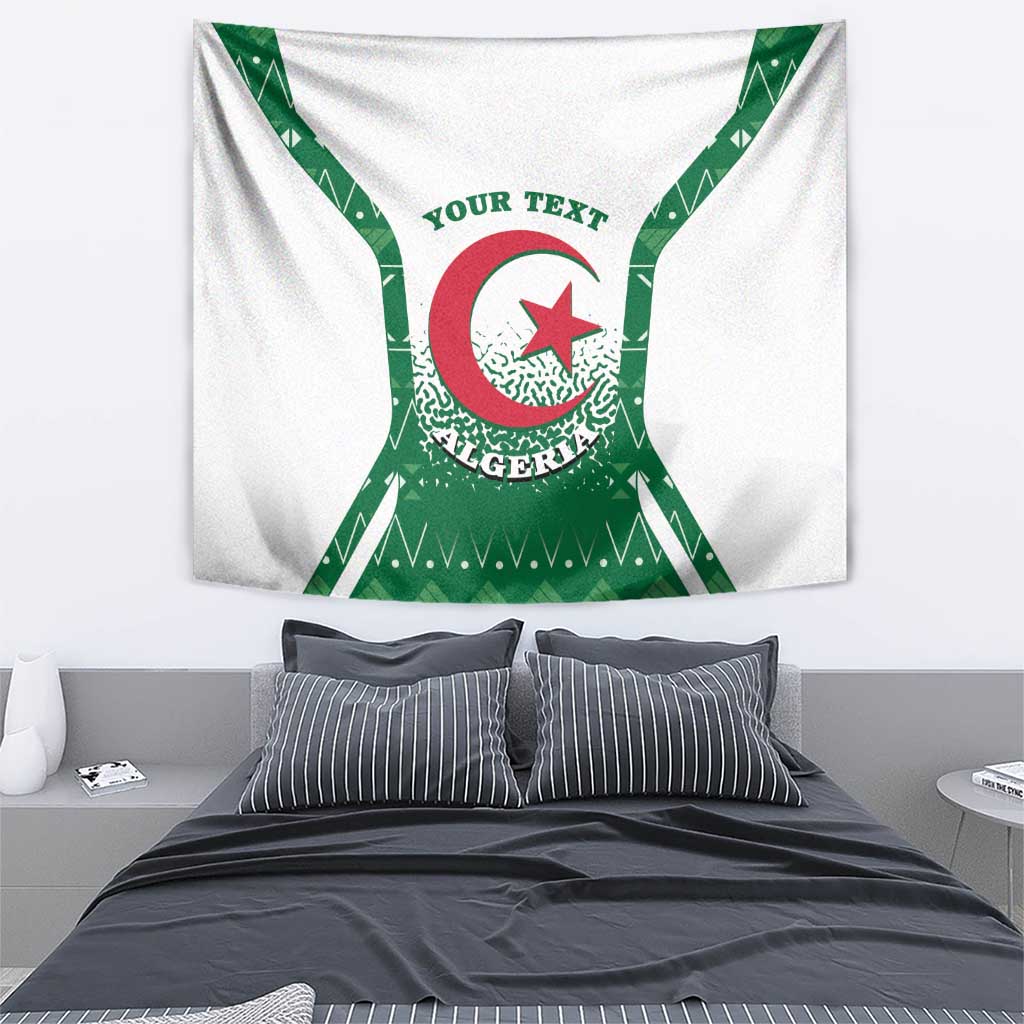 Personalized Algeria Tapestry Coat Of Arms African Pattern - Wonder Print Shop