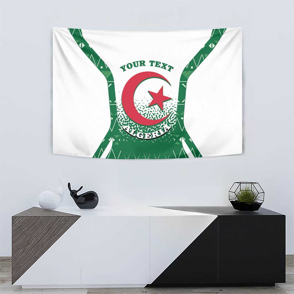 Personalized Algeria Tapestry Coat Of Arms African Pattern - Wonder Print Shop