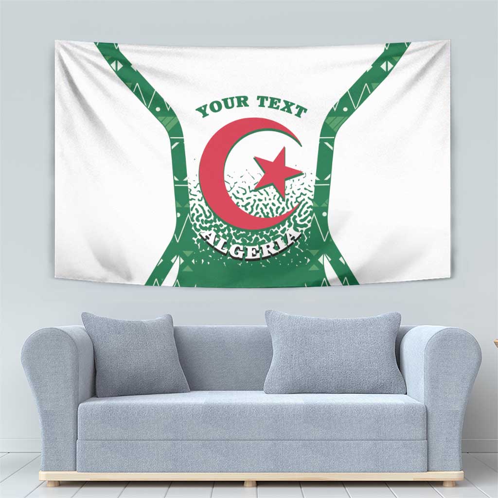 Personalized Algeria Tapestry Coat Of Arms African Pattern - Wonder Print Shop