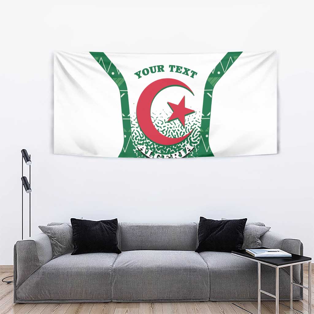 Personalized Algeria Tapestry Coat Of Arms African Pattern - Wonder Print Shop