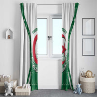 Personalized Algeria Window Curtain Coat Of Arms African Pattern - Wonder Print Shop