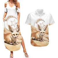 Fennec Fox Algeria Couples Matching Summer Maxi Dress and Hawaiian Shirt Algerian Sahara - Wonder Print Shop