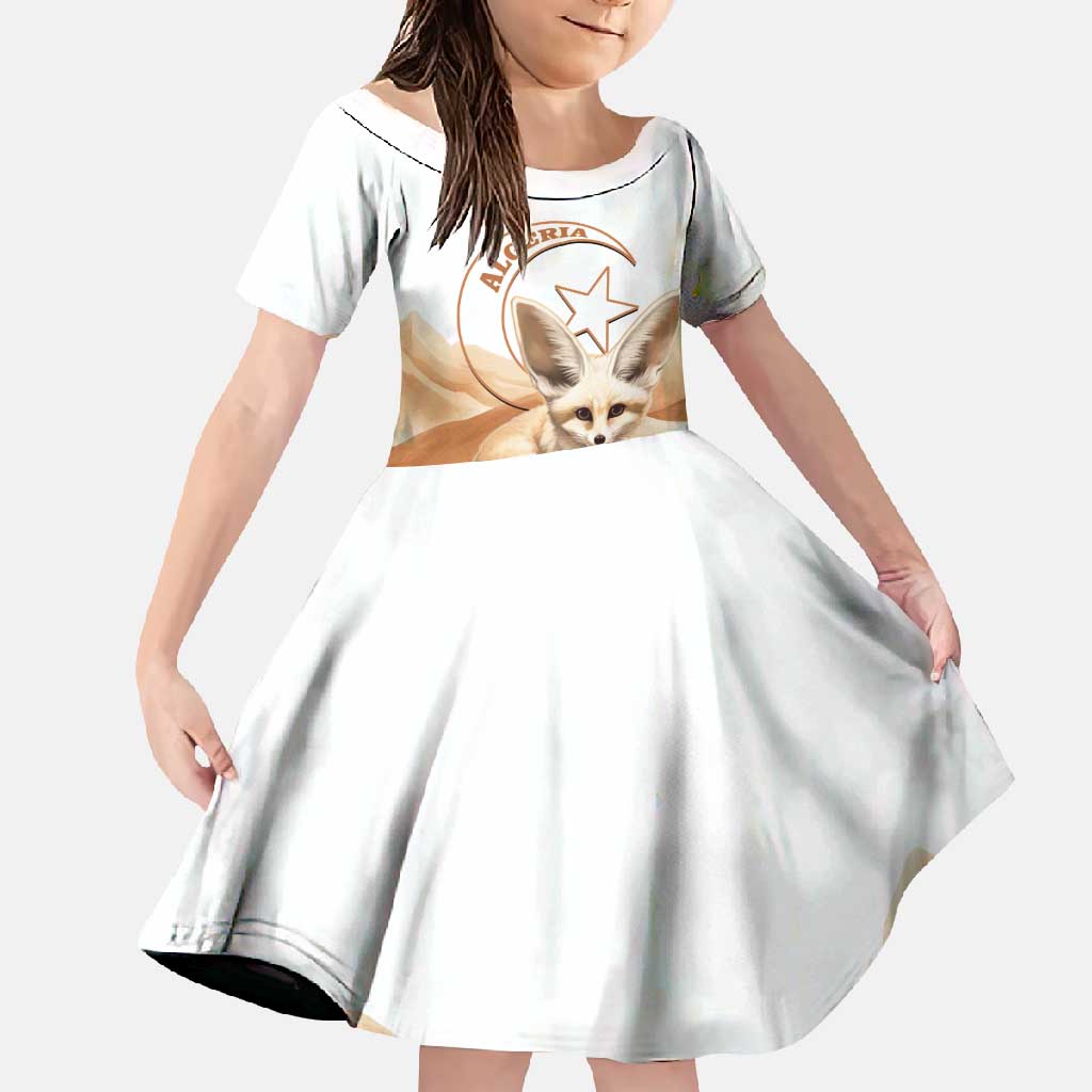 Fennec Fox Algeria Family Matching Off Shoulder Maxi Dress and Hawaiian Shirt Algerian Sahara - Wonder Print Shop