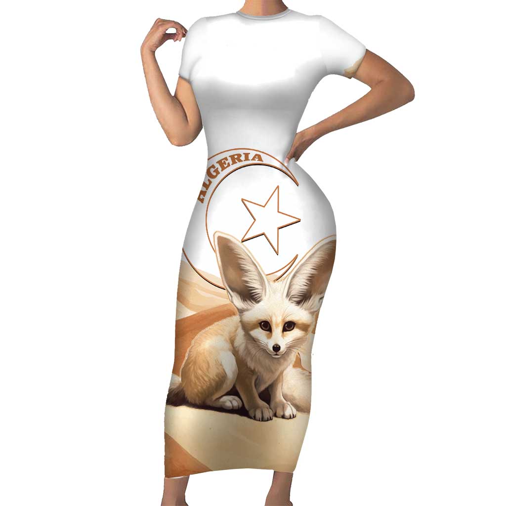 Fennec Fox Algeria Family Matching Short Sleeve Bodycon Dress and Hawaiian Shirt Algerian Sahara - Wonder Print Shop